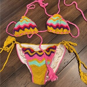 Colorful Crochet Bikini Set